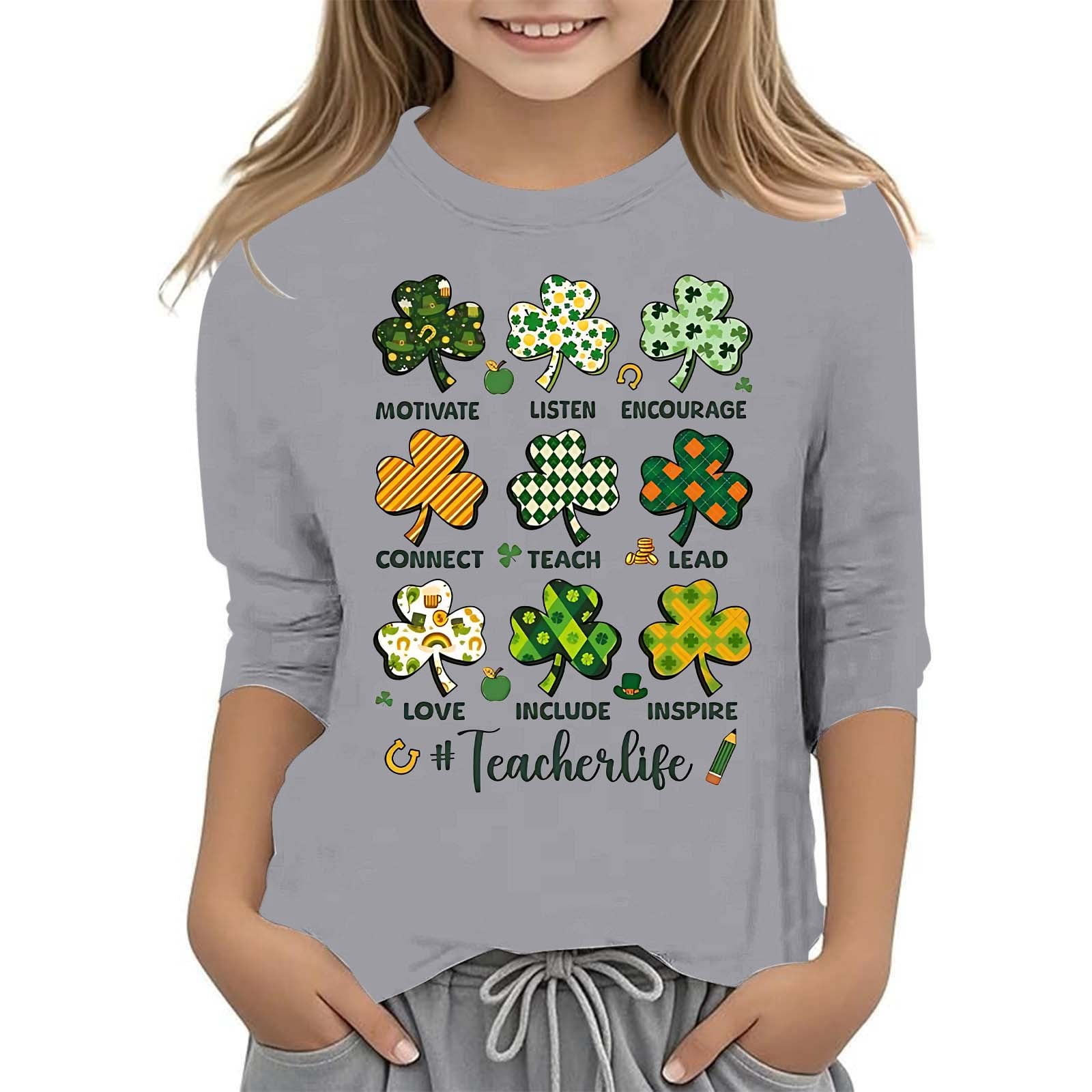 Toimothcn Toddler Girls T Shirts Fashion Happy Patrick's Day