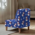 thumbnail image 5 of HELLHERO Snowmen Easy Installation Armless Accent Chair Cover with Dustproof, Easy to Install Armless Accent Chair Washable Cover, 5 of 8