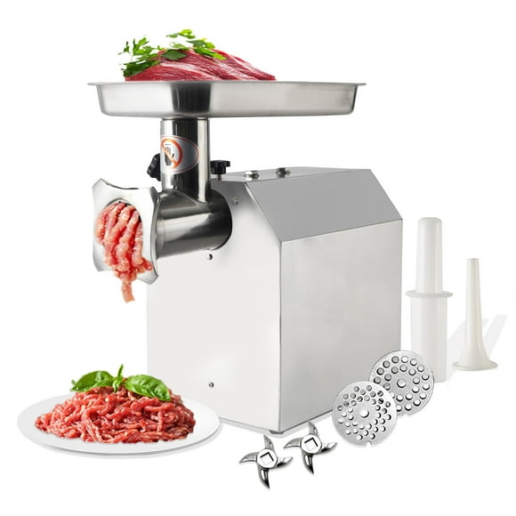 1100W Electric Meat Grinder, Stainless Steel Heavy-Duty 397 lbs/h Mincer & Sausage Stuffer, Includes 2 Blades, 2 Plates for Home, Kitchen & Restaurant Use
