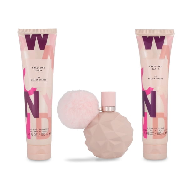 SET ARIANA GRANDE SWEET LIKE CANDY 3PZS 100ML EDP SPRAY/ BODY SOUFFLEE 100ML/ SHOWER GEL 100ML