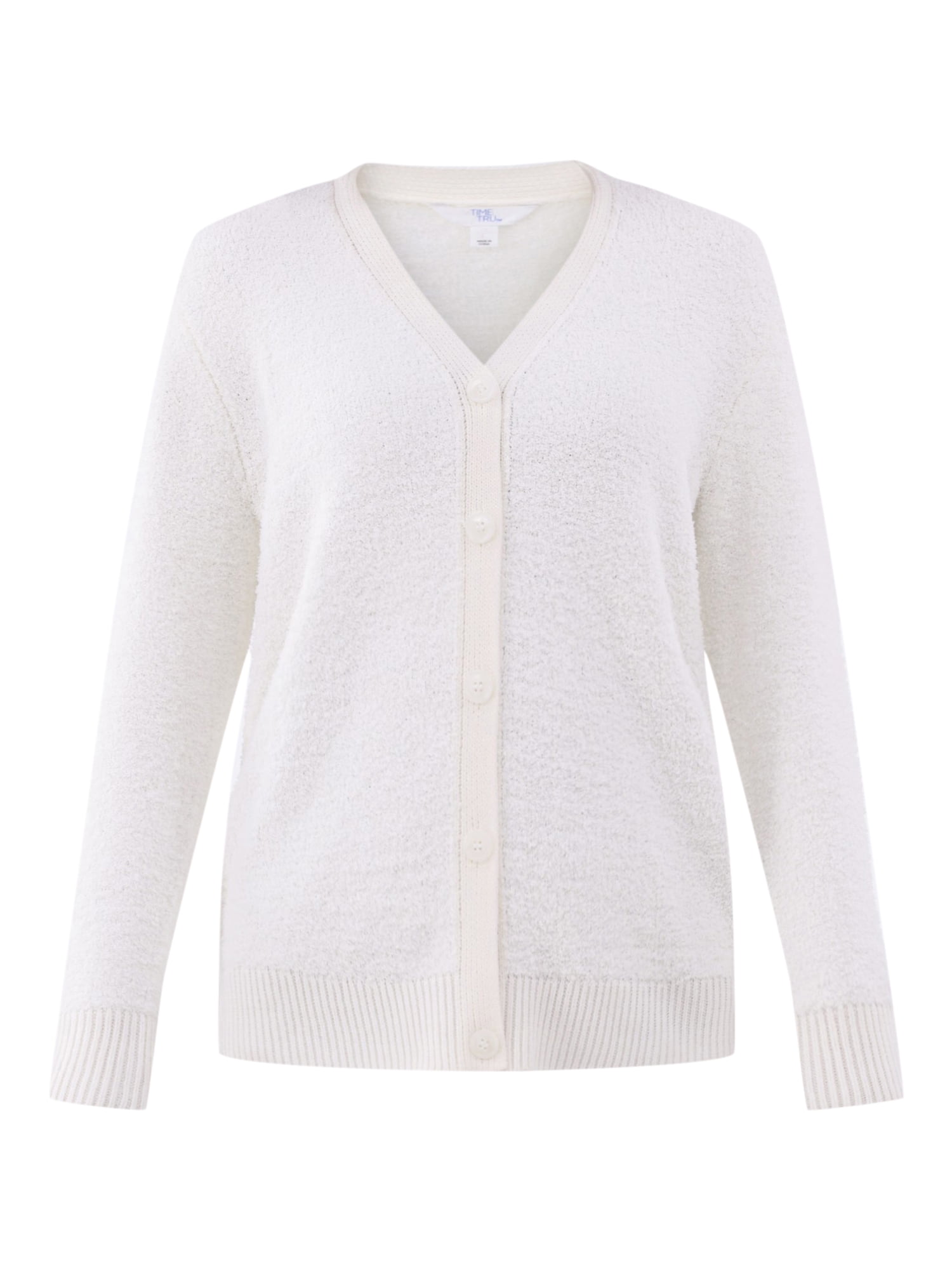 Time and Tru Women's Super Soft Button Cardigan, Sizes XS-XXXL