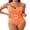 Yellow, variant on Charmo Womens Ribbed Tummy Control One Piece Swimsuit Waistband Monikini Swimwear