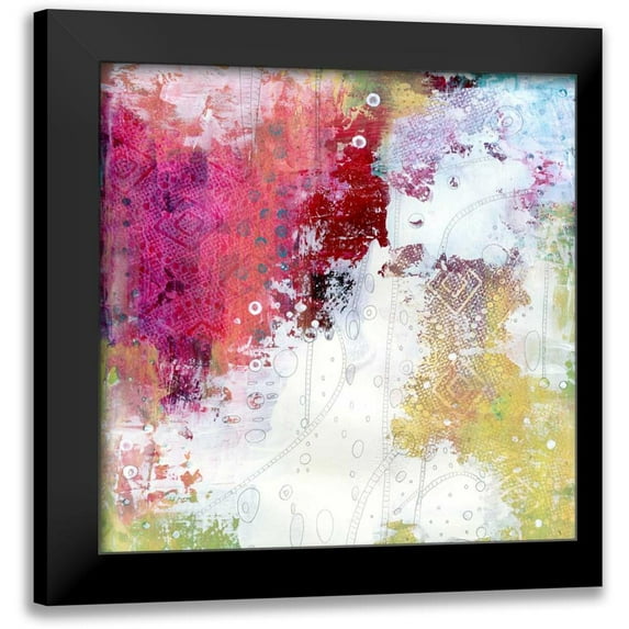 Ogren, Sarah 20x20 Black Modern Framed Museum Art Print Titled - Rainbow Abstract