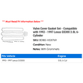 thumbnail image 2 of Valve Cover Gasket Set - Compatible with 1993 - 1997 GS300 3.0L 6-Cylinder 1994 1995 1996, 2 of 2