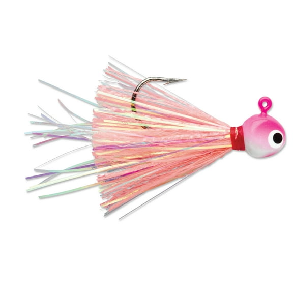 VMC Hot Skirt Glow Jig 1/16oz Pink Pearl Fishing Lure