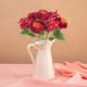 thumbnail image 5 of Ramo de flores artificiales de seda | Arreglo de rosas y peonías para decoración del hogar, centros de mesa para bodas, decoración de escritorios, decoración de fiestas, 5 of 6