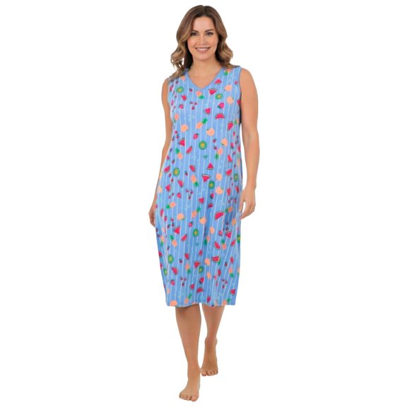 Dreams & Co. Plus Size Long Sleeveless Sleepshirt