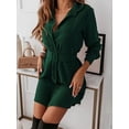 thumbnail image 2 of Long Sleeve Buttoned Shirt Dress With Belt 1, 2 of 3