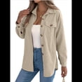 thumbnail image 3 of Camisa de Punto para Mujer, de Otoño, de Corta, de , de Larga, con Botones Albaricoque M, 3 of 9