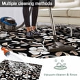 thumbnail image 5 of Black White Floral Outdoor Rug 3x5 Ft - Reversible Patio Rug Outdoor Camping Rugs, Farmhouse Vintage Botanical Leaves Washable Indoor Outdoor Area Rugs, Non-Slip Outdoor Carpet Runner for Deck/Porch, 5 of 8