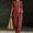 Wine, variant on Womens Lounge Sweat Set Sweatsuits 2 Piece Sets Oversized Half Zip Tops and Wide Leg Pants Loose Fit Elegant Trendy Office Work Beach Travel Outfit, Khaki L