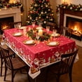 thumbnail image 4 of SLYNSHome Tablecloth For Christmas,Santa Claus Aluminum Foil Waterproof And Oilproof Xmas Table Cover, Holiday Party Decorations 137X183cm, 4 of 6