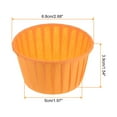 thumbnail image 2 of 100pcs 3.5oz Moldes para Magdalenas de Papel de Tamaño Estándar Envoltorios Antiadherentes Desechables para Bodas Cumpleaños Navidad Postres Naranja, 2 of 6