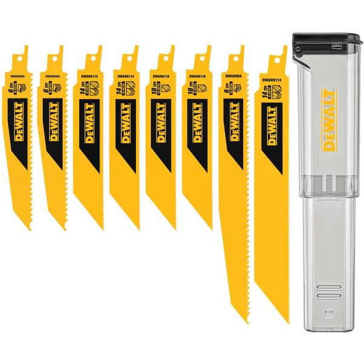 DEWALT 8 Piece Bi-Metal Reciprocating Saw Blade Kit