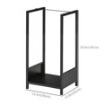 thumbnail image 3 of Outsunny Firewood Rack Outdoor Log Holder, Black, 15.4" x 13.8" x 29.9", 3 of 10