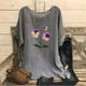 thumbnail image 1 of Fiudx Camisas de Mujer Camiseta Holgada Informal con Estampado de Bordado para Mujer, Tops de Manga Corta y Blusa de Lino, 1 of 3