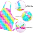 thumbnail image 5 of PASHOP 2 Pack Kids Apron Rainbow Unicorn Aprons With Pockets for Girls Boys Toddler Apron for Painting Cooking Baking 3-12 Years, 5 of 6