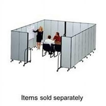 ScreenFlex  Interlocking Mobile Partitions - Dark Gray - 20ft.5in.x6ft.