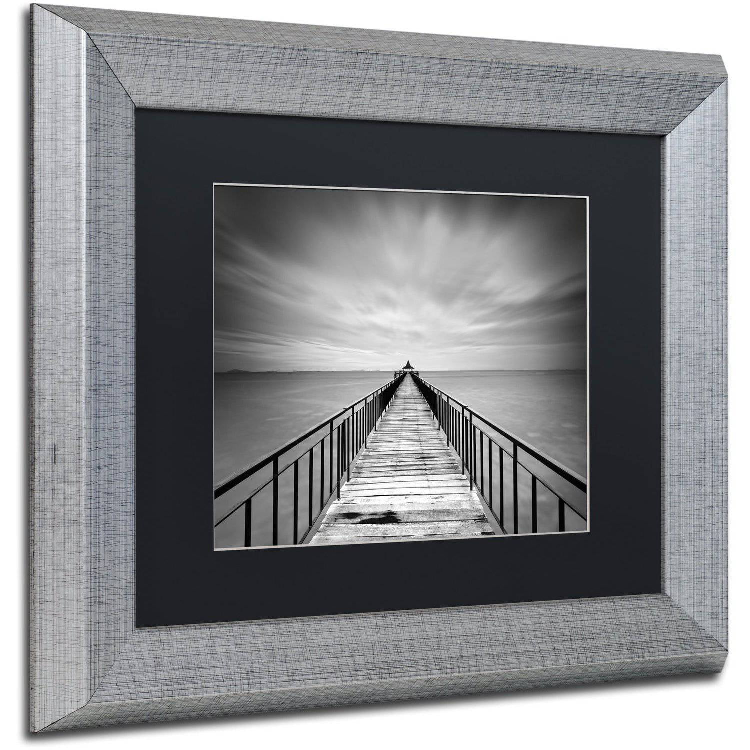 Michael de Guzman 'Withstand' Black Matted Framed Art