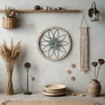 thumbnail image 6 of Wooden Farmhouse Wall Decor 11.81x11.81inch Round Hanging Decoration for Bedroom Home Living Room Kitchen Office Decor (Green), 6 of 8