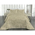 thumbnail image 2 of Ambesonne Garden Scene Quilted Bedspread Set 3 Pcs, Springtime Vibes Boho, Twin, Pale Khaki White Camel, 2 of 4