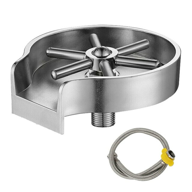 Quick Cup Washer Faucet Glass Rinser Automatic Press Kitchen Sink Glass Cleaner