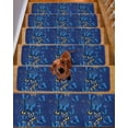 thumbnail image 2 of Stair Treads for Wooden Steps,Blue Butterfly Peel and Stick Stair Treads with Adhesive,Farmhouse Modern Nature Animals Art Non Slip Indoor Stairs Runner Rugs Mats for Elders Dogs 8"x30" 15PCS, 2 of 7