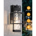 thumbnail image 4 of Luces de pared para exteriores SHIMR, paquete de 2 unidades, con base E26, del anochecer al amanecer, 4 of 7