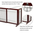 thumbnail image 6 of Ktaxon 4 Panels Free Standing Pet Gate for Dog Cat, Tall Wooden Dog Gates for Doorway, Stairs, Foldable Pet Fence for The House, Expandable Dog Barrier, Indoor Use,  Coffee, 6 of 6