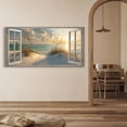 thumbnail image 6 of Beach Window Canvas Wall Art - Large Coastal Picture Landscape Canvas Prints Tropical Sea Paintings, Horizontal Summer Seascape Artwork for Living Room Bedroom, 6 of 7