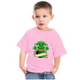 thumbnail image 2 of Penkiiy Haut à Manches Courtes Imprimé Col Rond Mignon pour Garçons et Filles 7-8 Ans Rose, 2 of 6