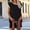 Brown, variant on BLTIBY Women 2 Piece Sets Summer Short Sleeve Crew Neck Top Drawstring Shorts Casual Matching Outfits with Pockets Navy XL