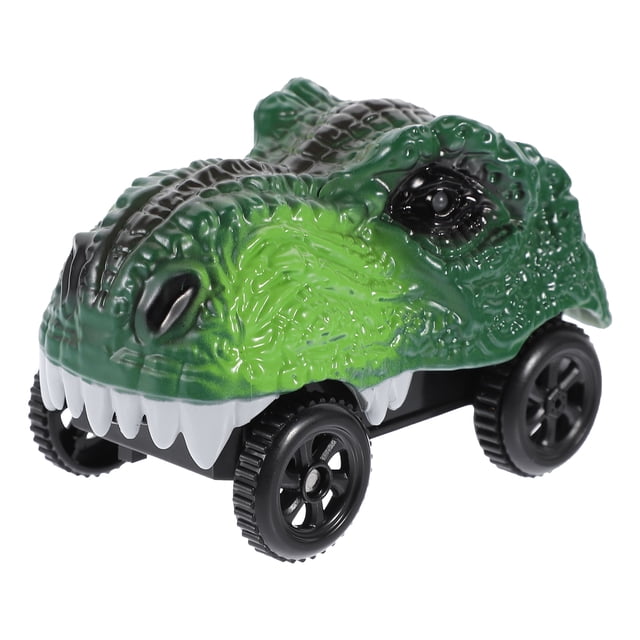 Dibujos animados pista coche juguete brillante dinosaurio carreras coche eléctrico juguete coche sin batería