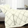 thumbnail image 2 of SGI Bedding Queen Size Duvet Covers Egyptian Cotton 1000TC 3 Piece Set Ivory Diamond Ruffle, 2 of 8