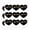 Clear, variant on NHL Anaheim Ducks Logo Heart Shaped Planner Calendar Scrapbook Craft Stickers