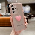 thumbnail image 3 of Compatible with Samsung Galaxy S21 Ultra Phone Case Women Cute 3D Love Heart Case Camera Lens Protection Soft Shockproof Clear Case for Galaxy S21 Ultra 6.8 inch (Pink), 3 of 10