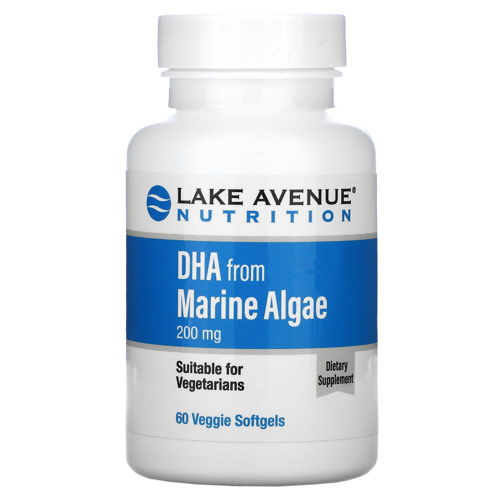 DHA from Marine Algae, 200 mg, 60 Veggie Softgels, Lake Avenue Nutrition