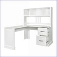 thumbnail image 4 of Desks with Hutch, 60”W x 60”D x 65”H Antiqued White Computer Desk with Storage | White | MDF, 4 of 16