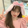 thumbnail image 3 of Eoperou Cute Bow Headband with Fuzzy Ears Cosplay Prom Halloween Soft Elastic Hairband for Kids Adults Girls, 3 of 8