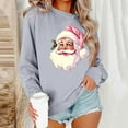 thumbnail image 2 of Santa Claus Sweatshirt for Women Crewneck Christmas Printed Pullover Top Winter Long Sleeve Sweaters Loose Plus Size Blouses Tops, 2 of 6