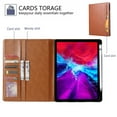 thumbnail image 2 of Dteck Case for Apple iPad Air 4th Generation 10.9-inch (2020 Released),Luxury PU Leather Card Holder Folio Flip iPad Pro 11" 2020/iPad Pro 11" 2018 Case Kickstand Shockproof Protective Cover,Brown, 2 of 6