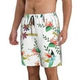 thumbnail image 2 of Disketp Men'S Swim Trunks Hawaiian Breathable Surf Beach Swimsuits Mesh Lining Beach Shorts With Pockets-Pretty Floral With Leaves, 2 of 9