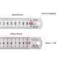 thumbnail image 2 of Unique Bargains Straight Ruler Set 60x2.9CM & 120x3.5CM Stainless Steel Ruler Kit, 2 Pieces, 2 of 5