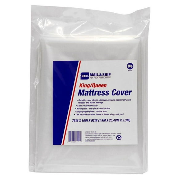 Couvre-matelas Seal-It Mail & Ship King/Queen, 76 x 10 x 92 pouces, pour déménagement et rangement
