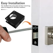 LOLIPPYY Black Metal Door Knob Back Plate Lock Reinforcement for Improved Home Security and Durability