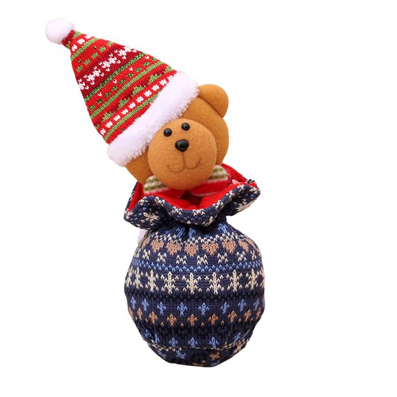 Tkrady Christmas Party Supplies, Christmas Dolls Bags Candy Bags Festive Drawstring Bags Gifts Santa Children's Filler Container Bags