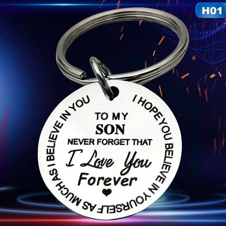 AkoaDa To My Son \/ Daughter I Love You Forever Inspirational Gift Keychain, Best Father Mother Gift Idea For Son \/ Daughter, Stocking Stuff