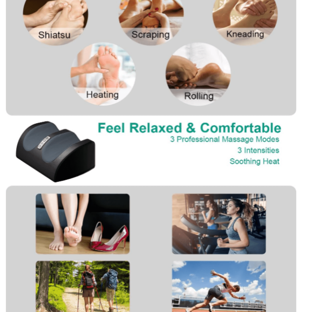 Miserwe Foot Massager for Circulation and Relaxation - Foot Massager Machine for Relaxation with Heat - Father's Day Gift Mother's Day Gift
