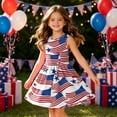 thumbnail image 6 of CCRFTGI 250 Anniversary USA Flag Girls Dresses Summer Sleeveless Cute Patriotic American Flag Stars Striped Dresses Swing Sundress Party Festival Red White and Blue Clothes for Kids Red 2-3 Years, 6 of 8