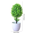 thumbnail image 2 of Artificial Bonsai Tree Small Potted Green Plant Realistic Flower Ball Desktop Ornament for Easter Spring Home Decor, 2 of 8